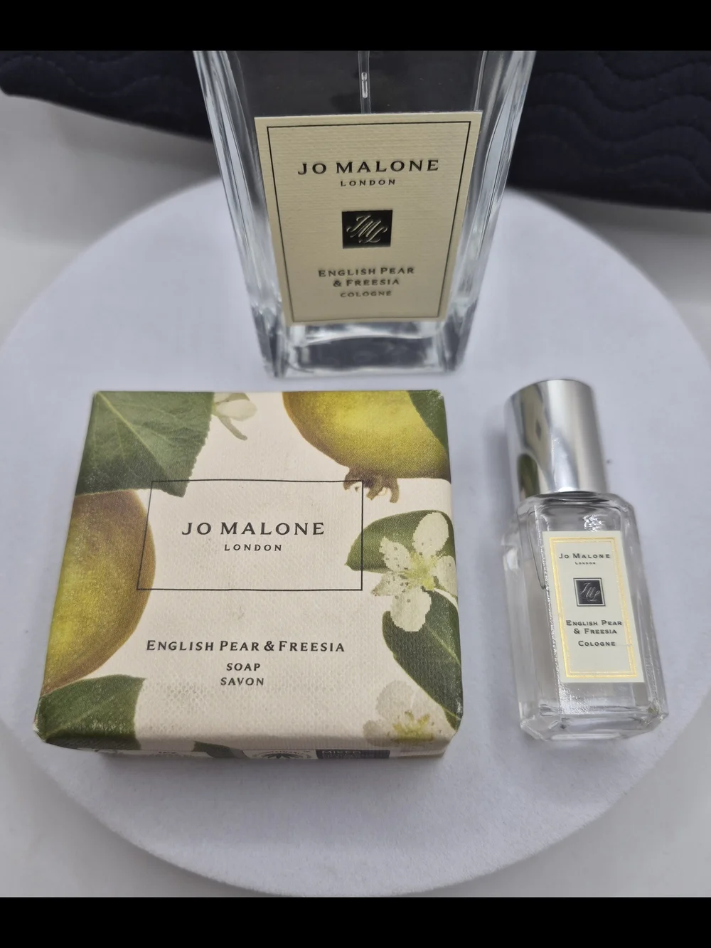 Jo Malone English Pear & Freesia Cologne Soap Gift Set 3 Pc New Authentic